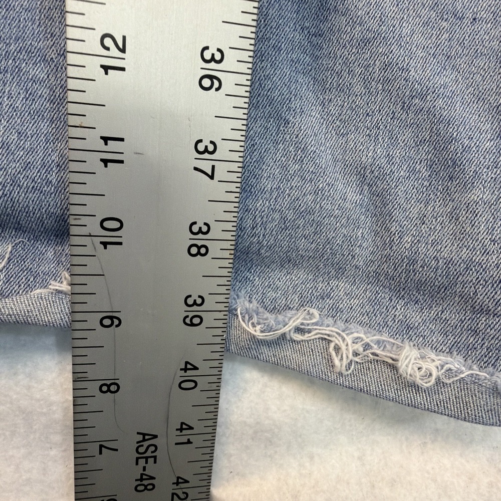 Mica Womens Light Wash Distressed High Rise Flare Jeans Blue Size 29 Inseam 30 - Picture 7 of 16